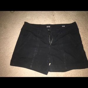 Black jean shorts